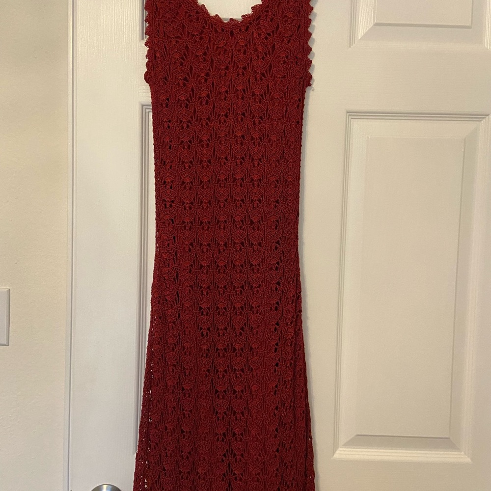 Elegant Red Lace Dress